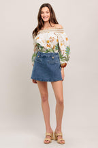 HEART EYES DENIM SKORT Flying Tomato