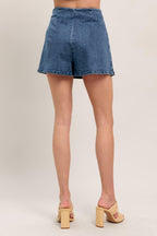 HEART EYES DENIM SKORT Flying Tomato