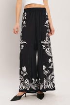 BLACK RIVIERA WOVEN PANTS Flying Tomato