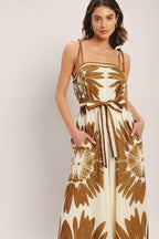 DESERT SUNBURST WOVEN JUMPSUIT Flying Tomato