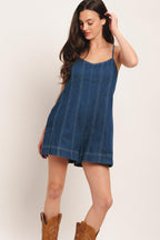 FRONTIER FLIRT LIGHTWEIGHT DENIM ROMPER Flying Tomato