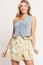PALM BAZAAR WOVEN SKORT Flying Tomato
