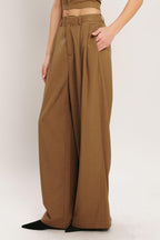 UMBER FLOW WOVEN WIDE LEG PANTS Flying Tomato