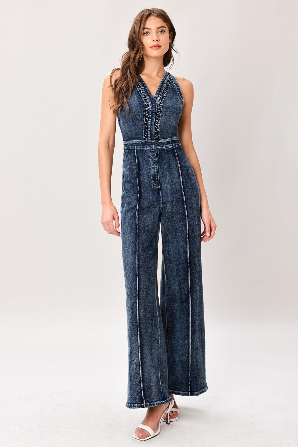 COOL STRUCTURE DENIM JUMPSUIT Flying Tomato