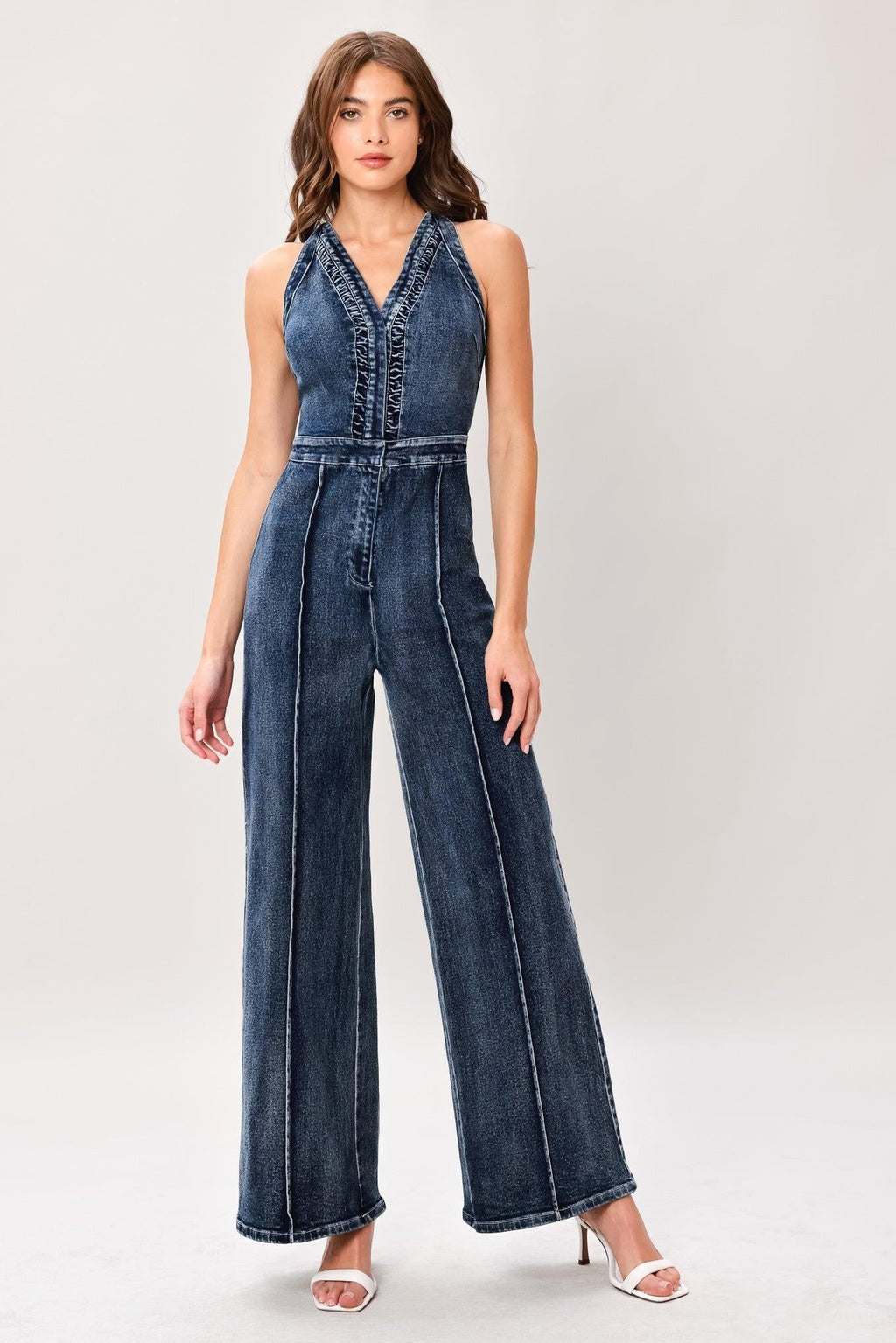 COOL STRUCTURE DENIM JUMPSUIT Flying Tomato