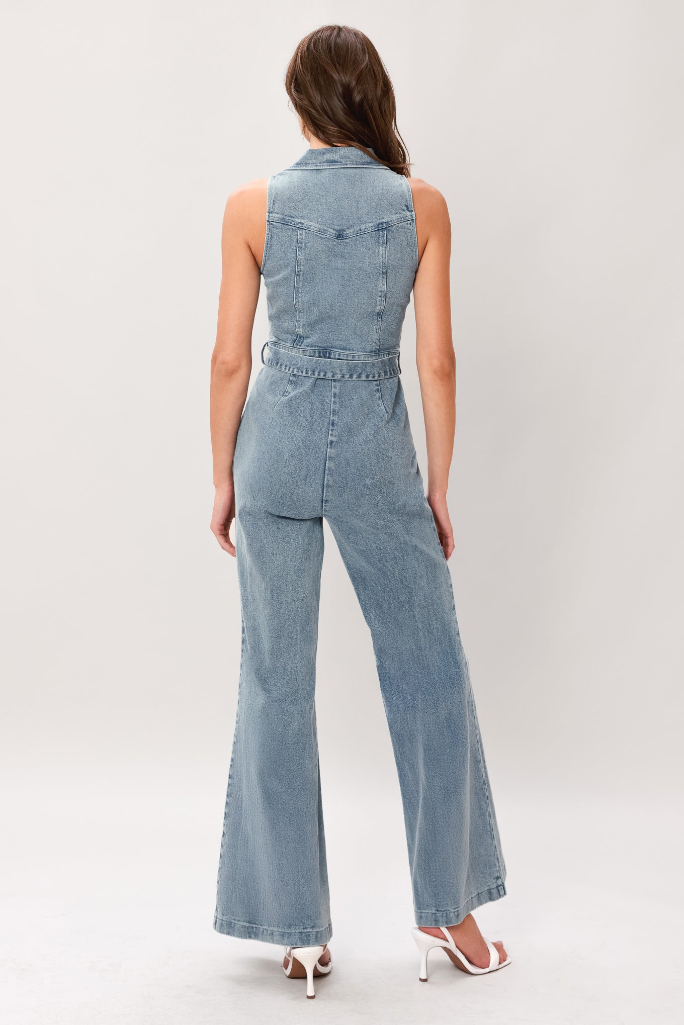 FLARE ICON DENIM JUMPSUIT Flying Tomato