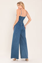 JUST A FEELING DENIM JUMPSUIT Flying Tomato