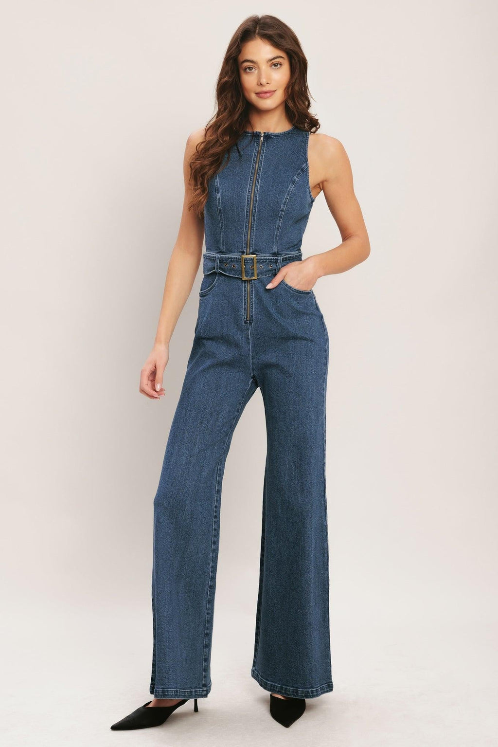 STREET CHIC DENIM JUMPSUIT Flying Tomato
