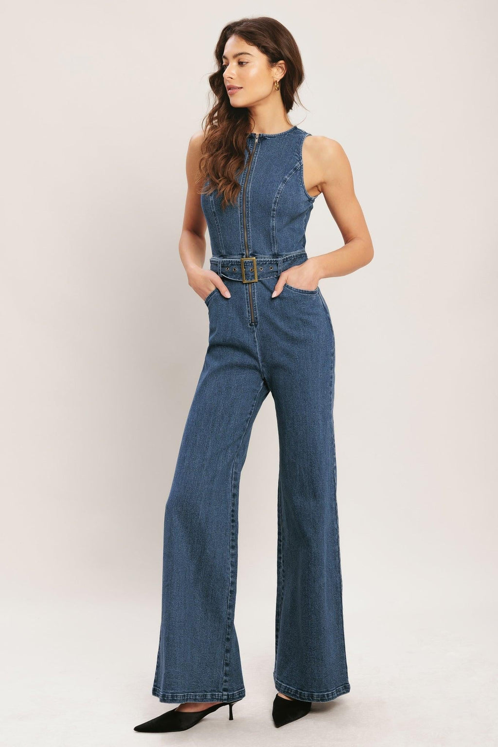 STREET CHIC DENIM JUMPSUIT Flying Tomato