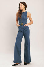 STREET CHIC DENIM JUMPSUIT Flying Tomato