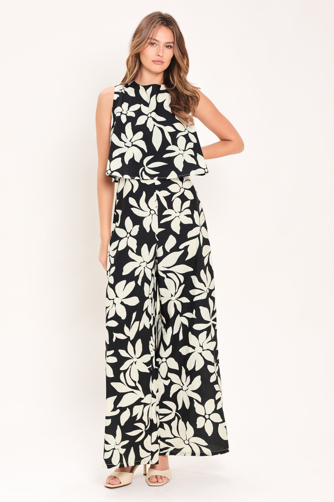 COASTAL NOIR WOVEN JUMPSUIT