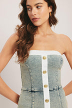 YACHT CLUB ACID WASHED SKORT ROMPER Flying Tomato