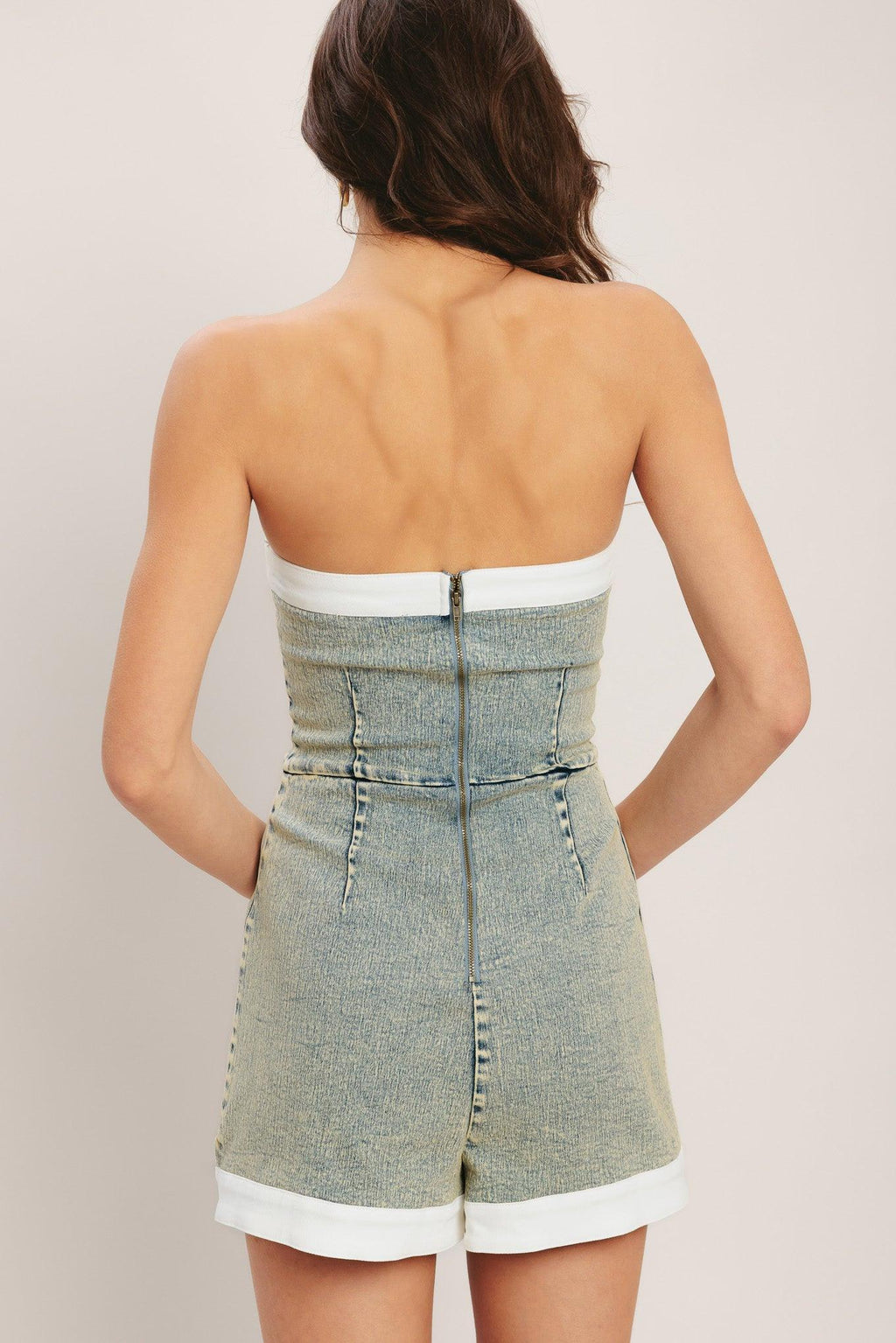 YACHT CLUB ACID WASHED SKORT ROMPER Flying Tomato
