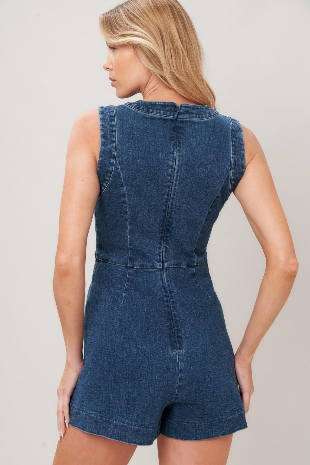 MIDNIGHT DENIM SKORT ROMPER Flying Tomato