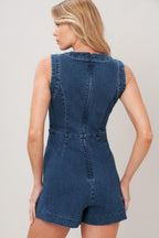MIDNIGHT DENIM SKORT ROMPER Flying Tomato