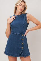 MIDNIGHT DENIM SKORT ROMPER Flying Tomato