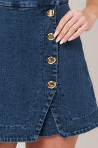 MIDNIGHT DENIM SKORT ROMPER Flying Tomato
