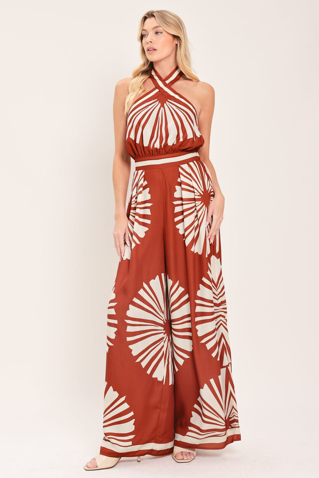 SUMMER RADIANCE WOVEN JUMPSUIT Flying Tomato