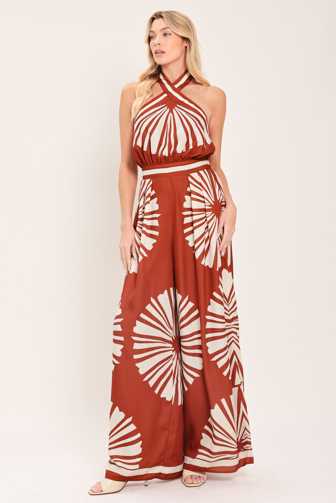 SUMMER RADIANCE WOVEN JUMPSUIT Flying Tomato