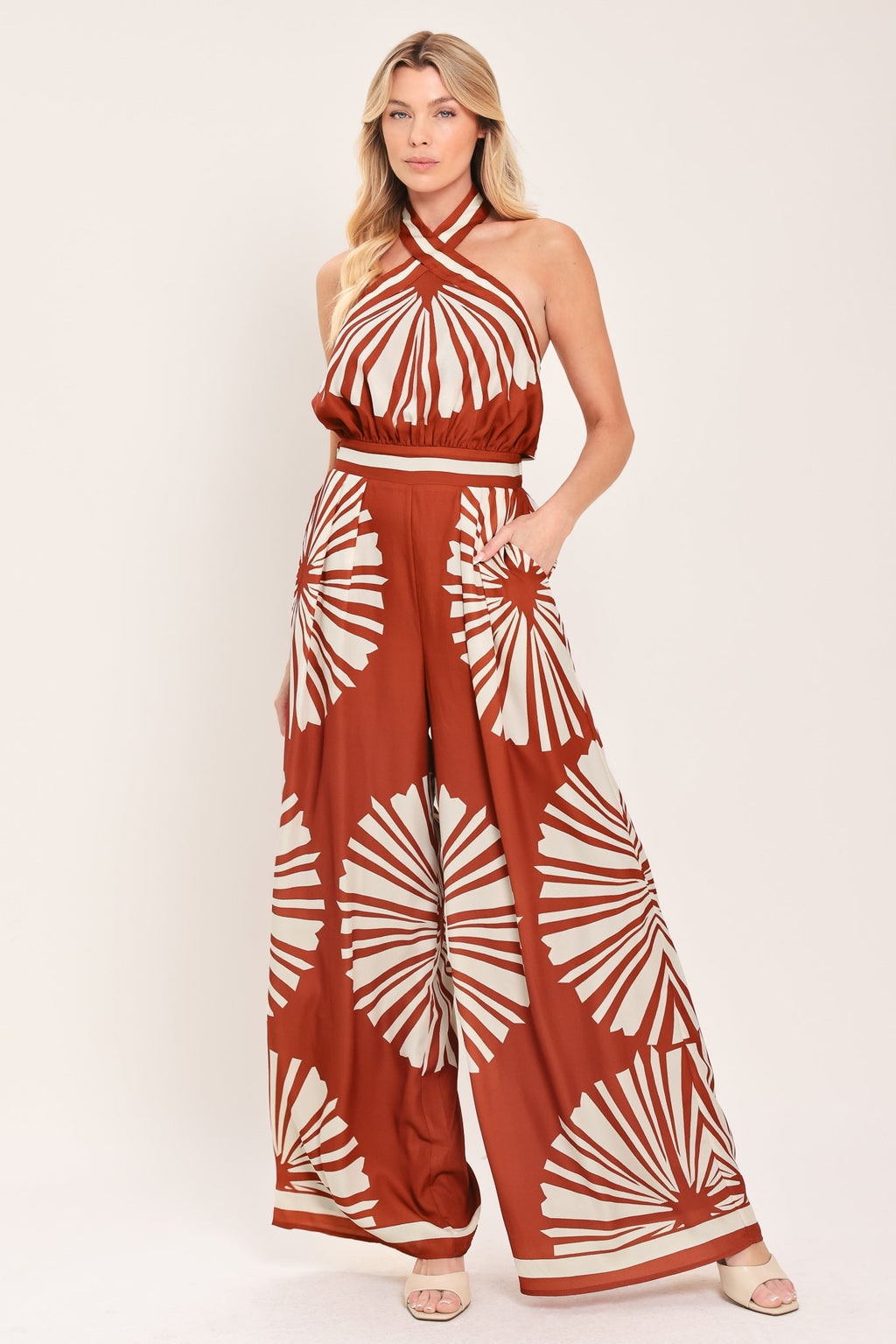SUMMER RADIANCE WOVEN JUMPSUIT Flying Tomato