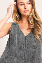 COOL SWEET LIGHTWEIGHT DENIM ROMPER Flying Tomato