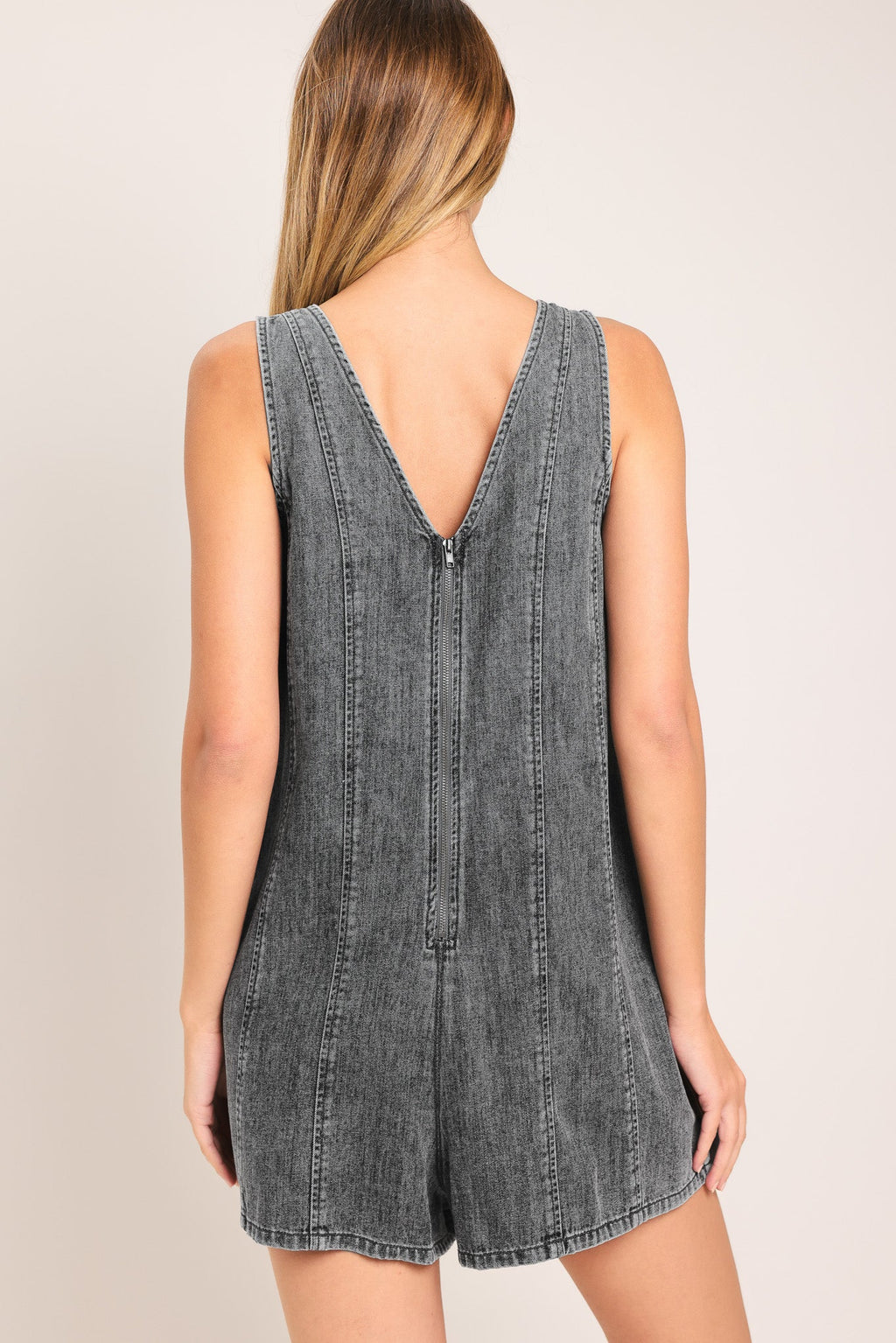COOL SWEET LIGHTWEIGHT DENIM ROMPER Flying Tomato