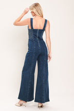URBAN INDIGO DENIM JUMPSUIT Flying Tomato