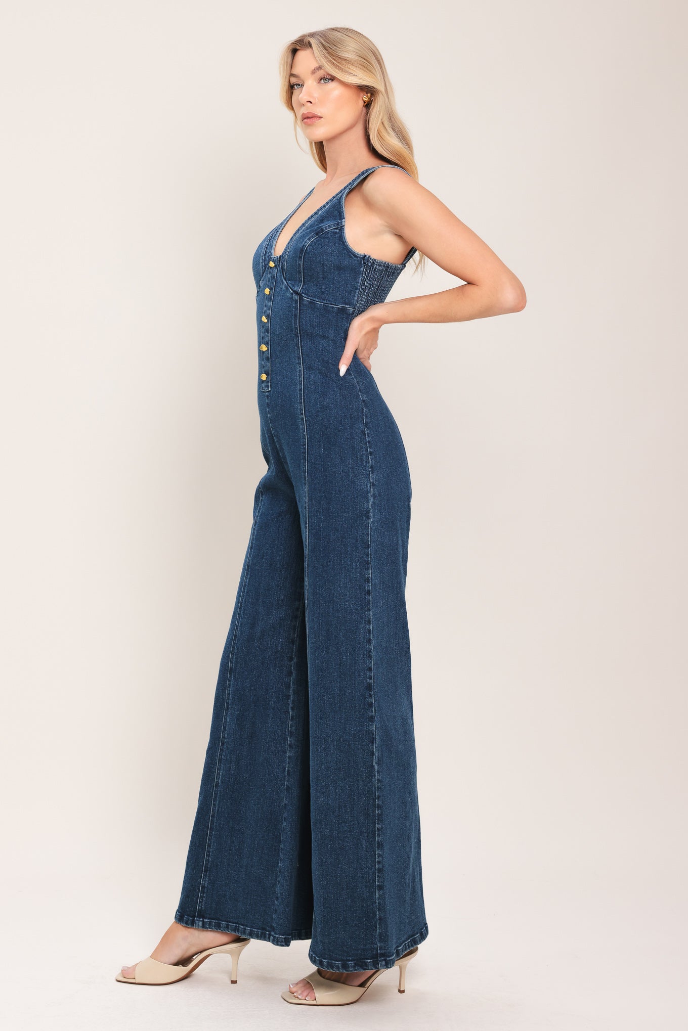 URBAN INDIGO DENIM JUMPSUIT Flying Tomato
