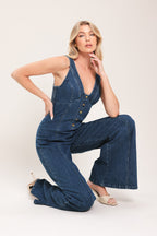 URBAN INDIGO DENIM JUMPSUIT Flying Tomato