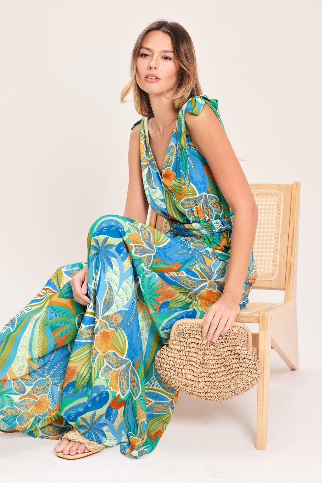SUNSET ISLAND WOVEN JUMPSUIT Flying Tomato