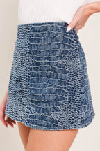 CROCO CHIC DENIM SKORT Flying Tomato