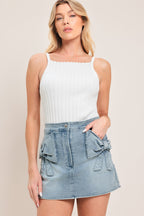 CUTE MOMENT DENIM SKORT Flying Tomato