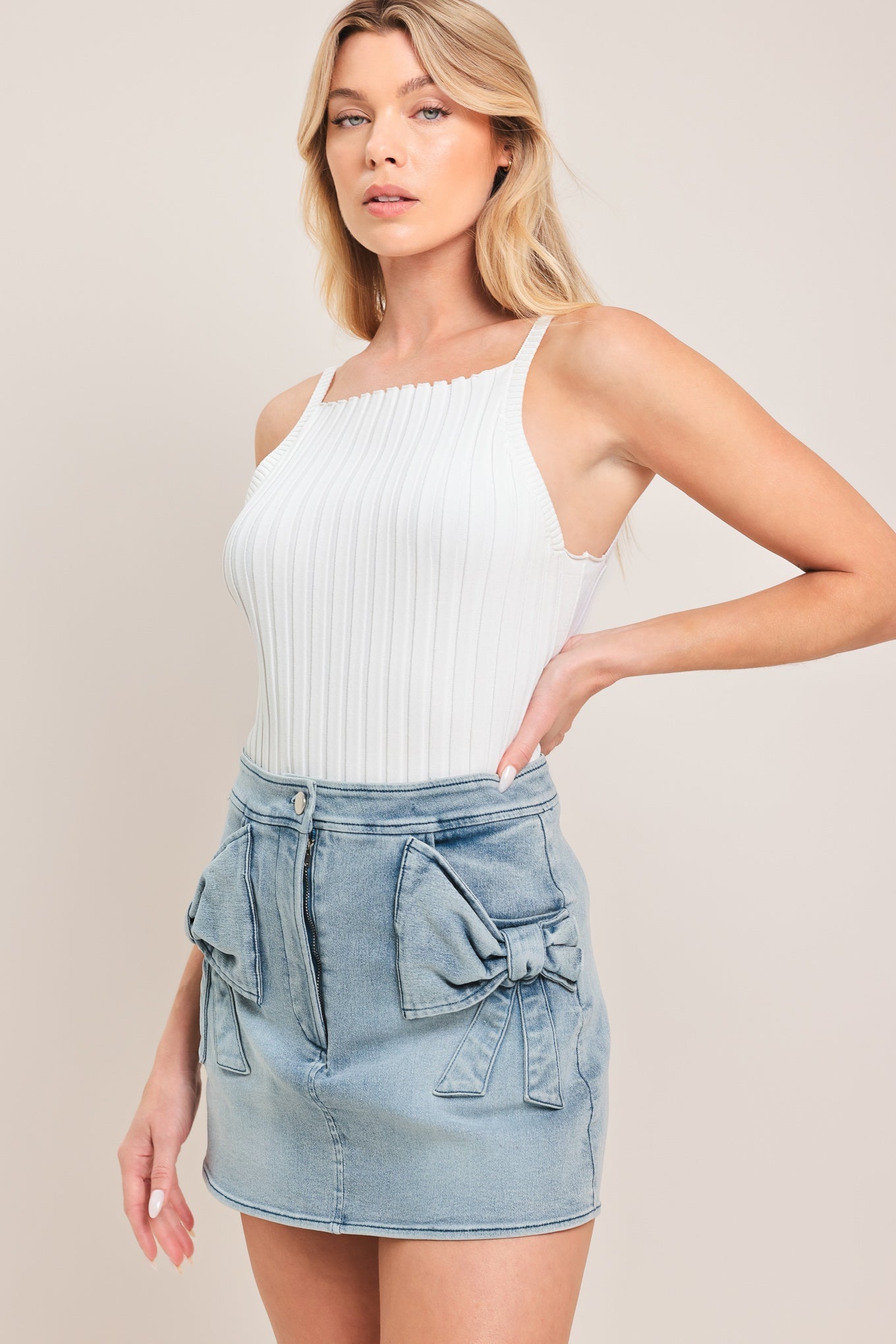 CUTE MOMENT DENIM SKORT Flying Tomato