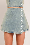SWEET DETAIL DENIM SKORT Flying Tomato