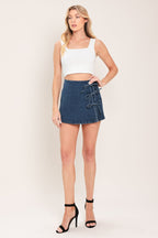 STREET TIE DENIM SKORT Flying Tomato