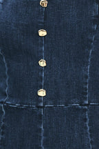 DARK WASH ICON DENIM ROMPER Flying Tomato