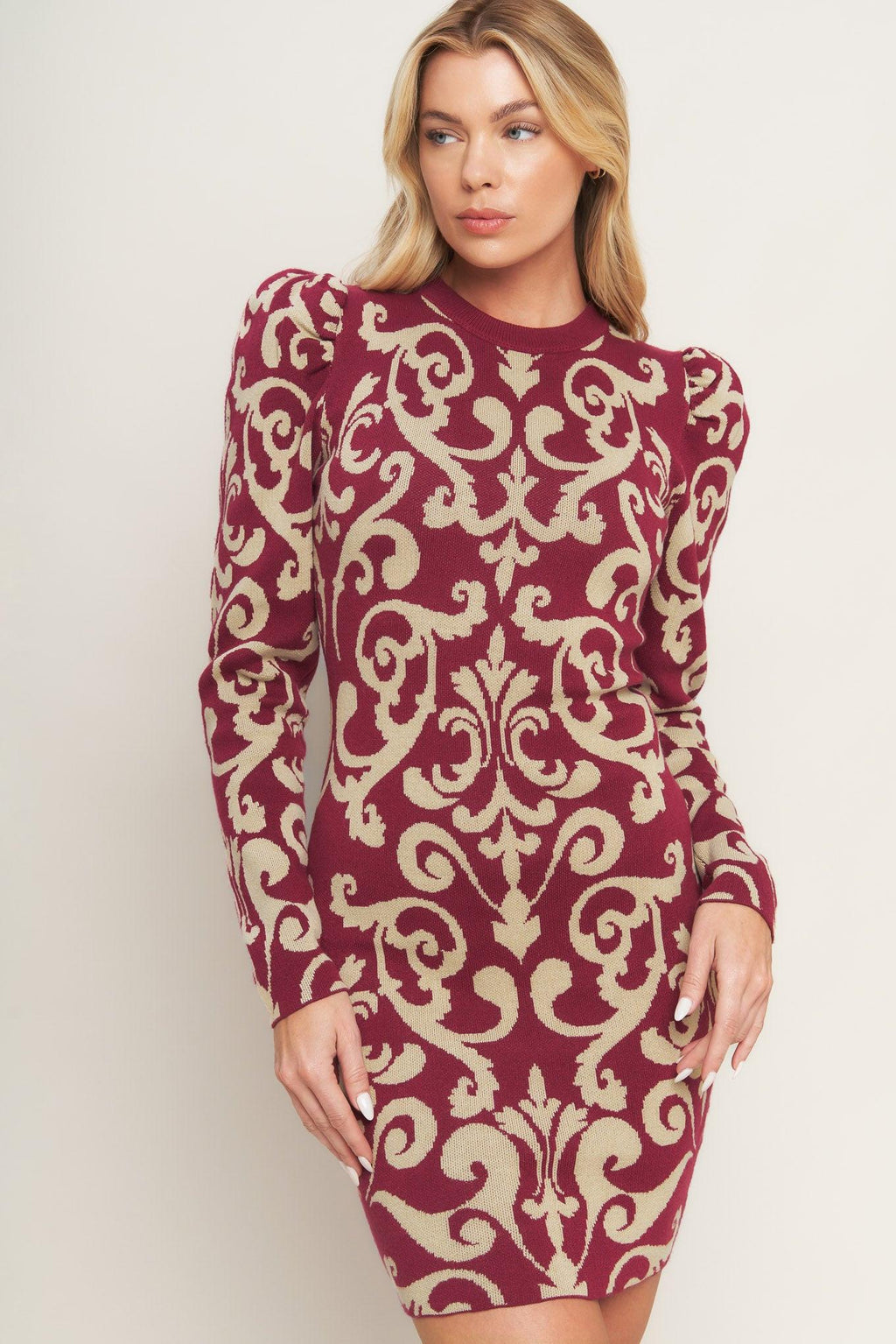 BASK IN LOVE SWEATER MINI DRESS Flying Tomato