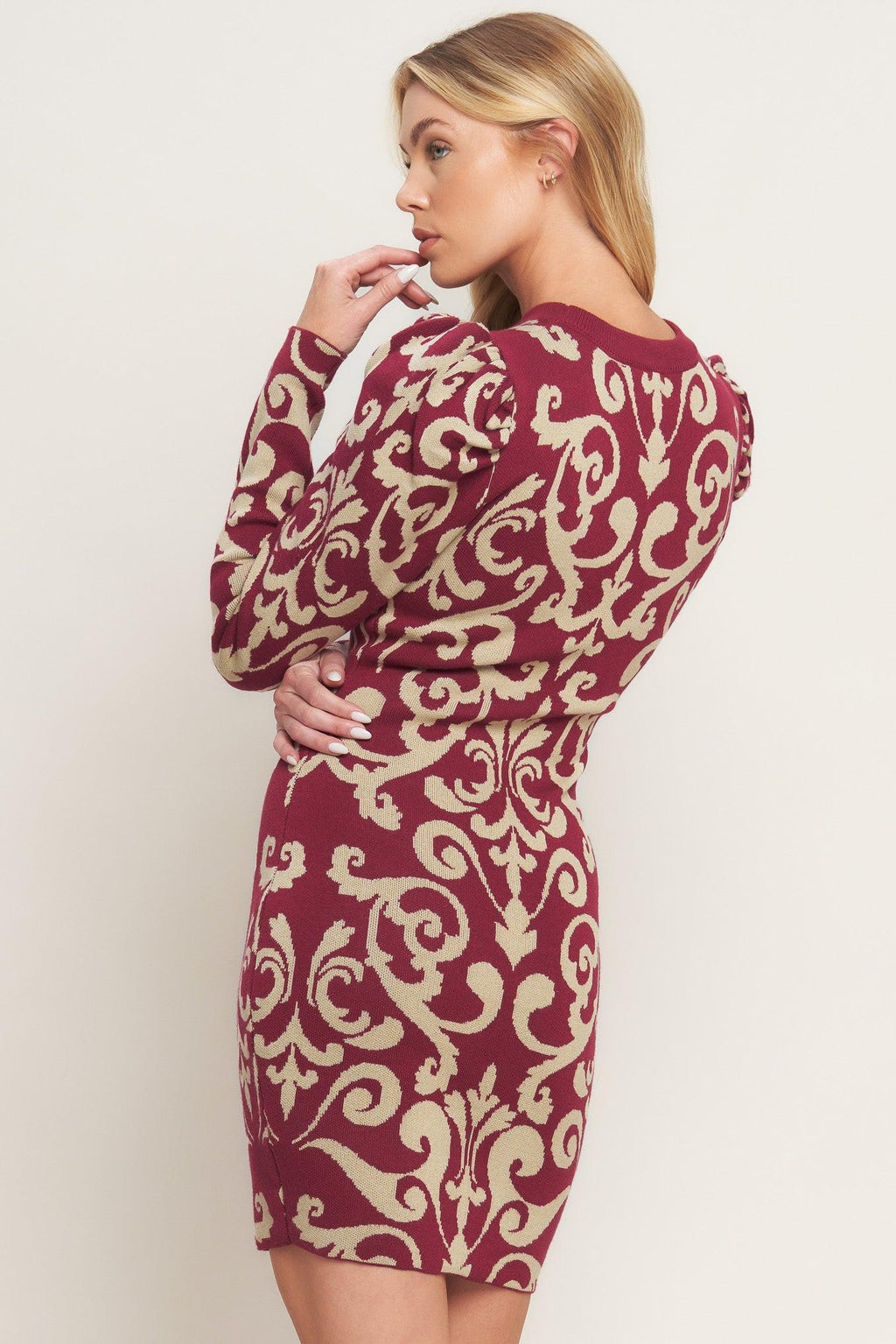 BASK IN LOVE SWEATER MINI DRESS Flying Tomato