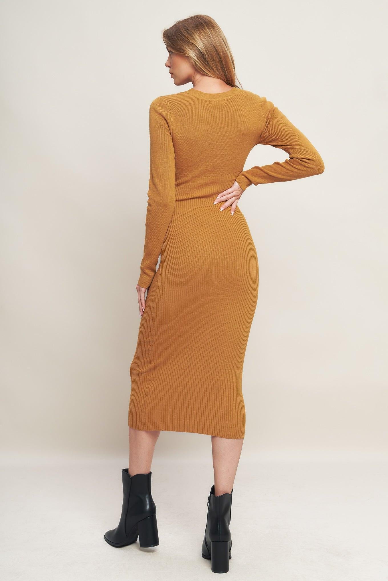 BE WITH YOU SWEATER MIDI DRESS Flying Tomato
