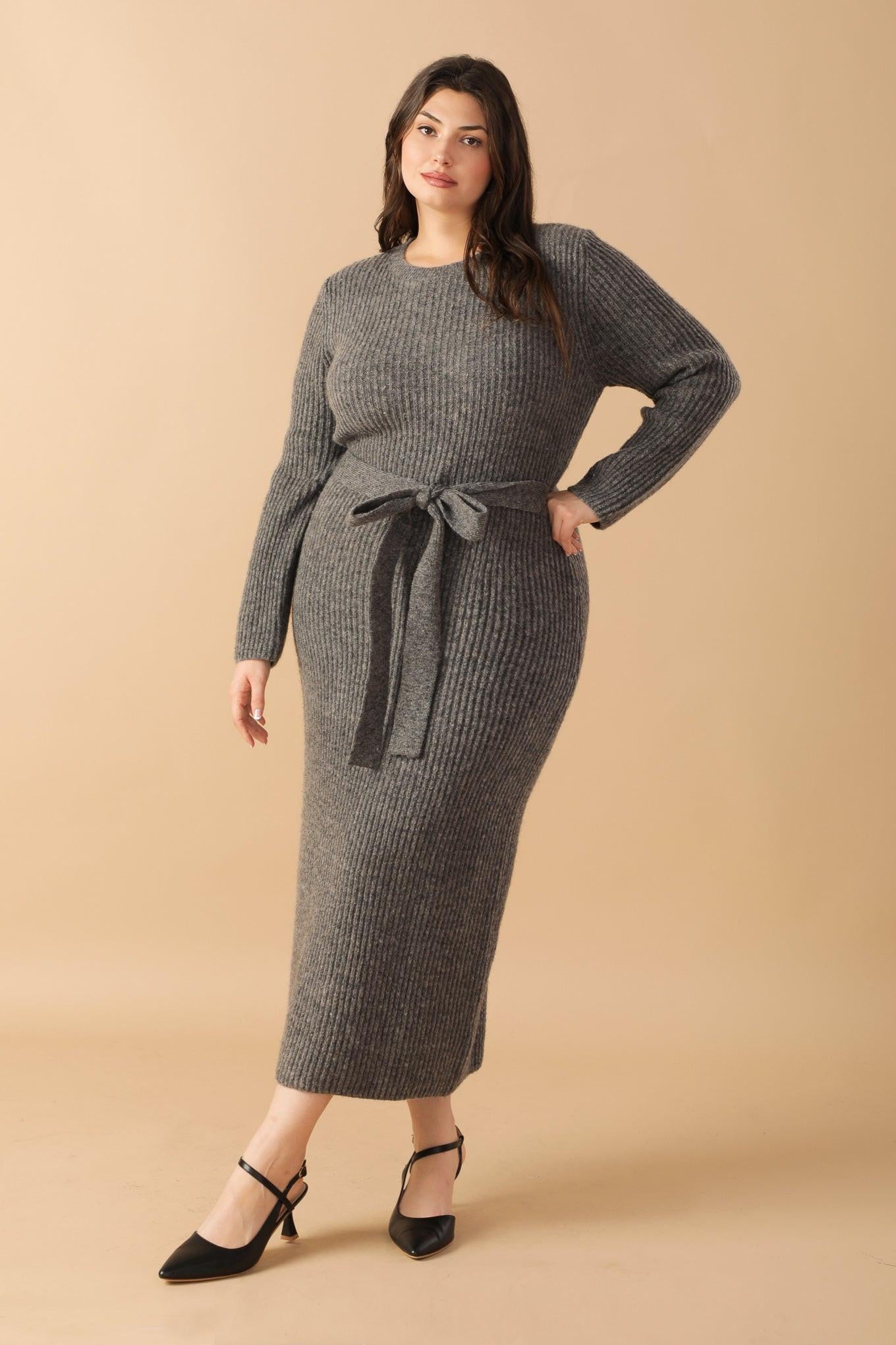 BE GOOD TO ME SWEATER MIDI DRESS Flying Tomato