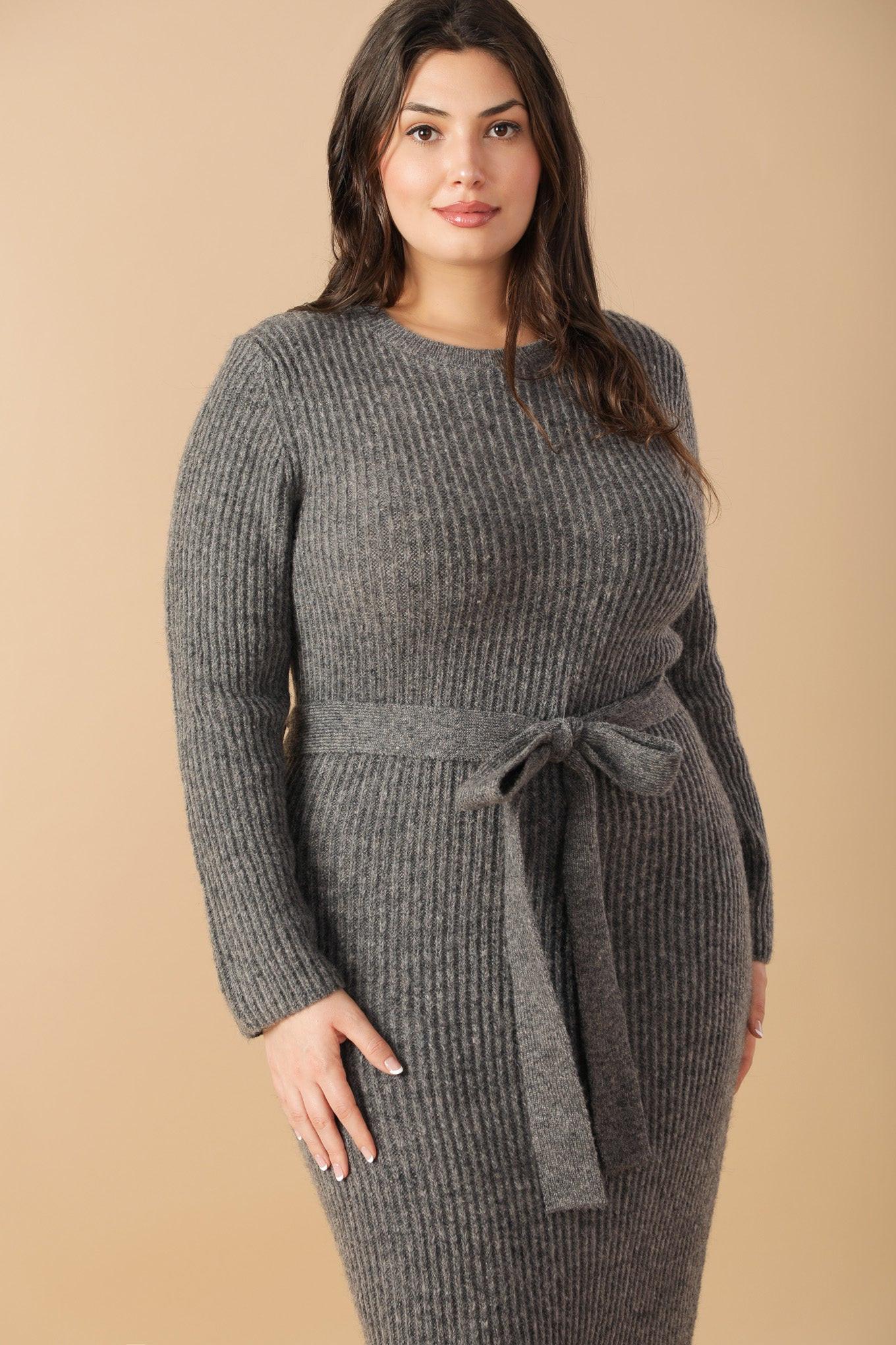 BE GOOD TO ME SWEATER MIDI DRESS Flying Tomato