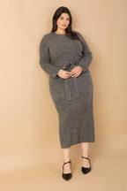 BE GOOD TO ME SWEATER MIDI DRESS Flying Tomato