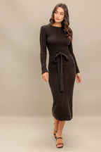 BE GOOD TO ME SWEATER MIDI DRESS Flying Tomato