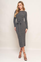 BE GOOD TO ME SWEATER MIDI DRESS Flying Tomato