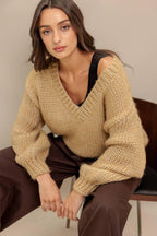 EARTHY TOUCH SWEATER KNIT TOP Flying Tomato
