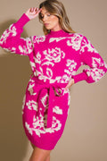 HEART ON DISPLAY SWEATER MINI DRESS Flying Tomato