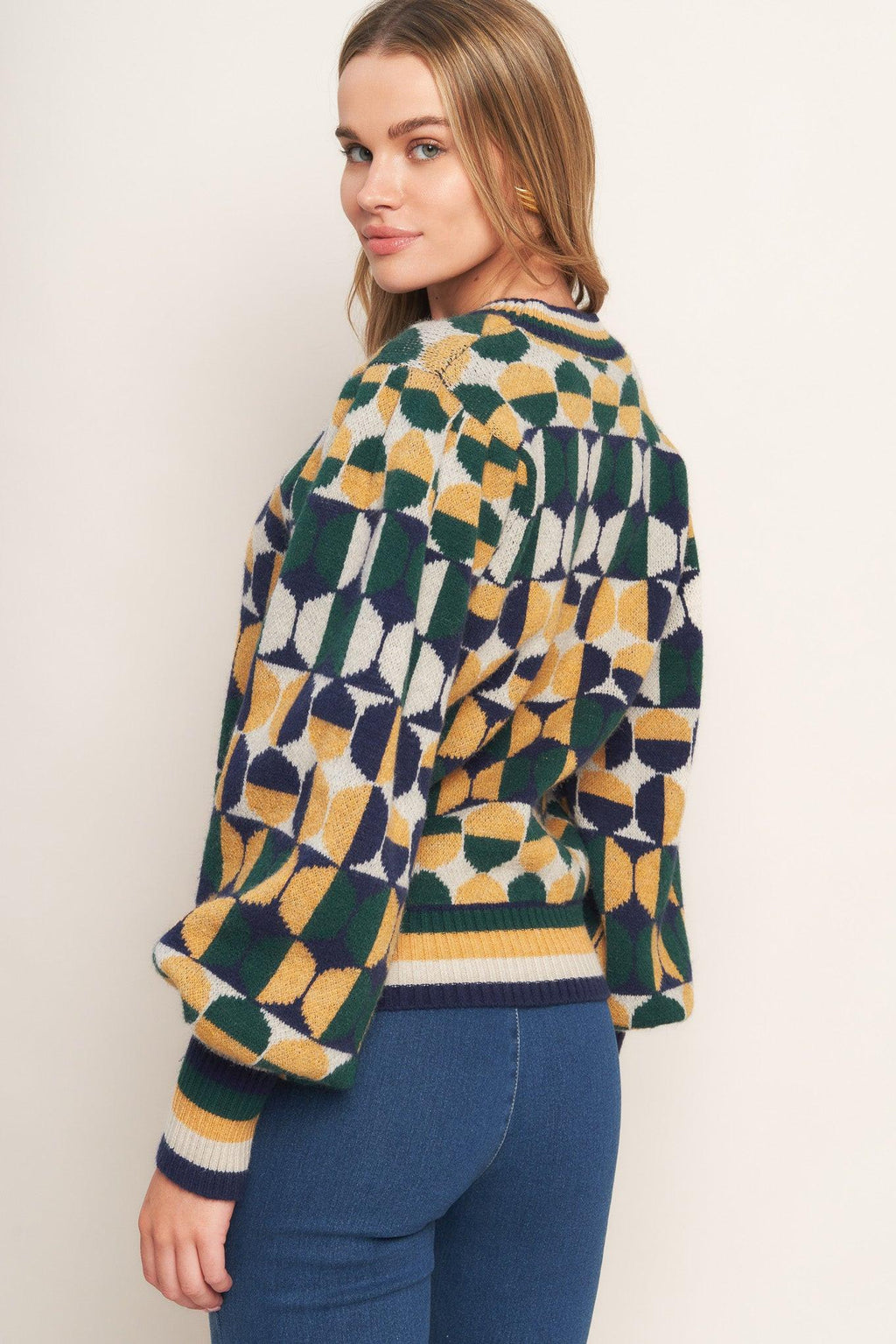 CHEER YOU ON JACQUARD SWEATER TOP Flying Tomato