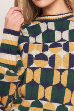 CHEER YOU ON JACQUARD SWEATER TOP Flying Tomato