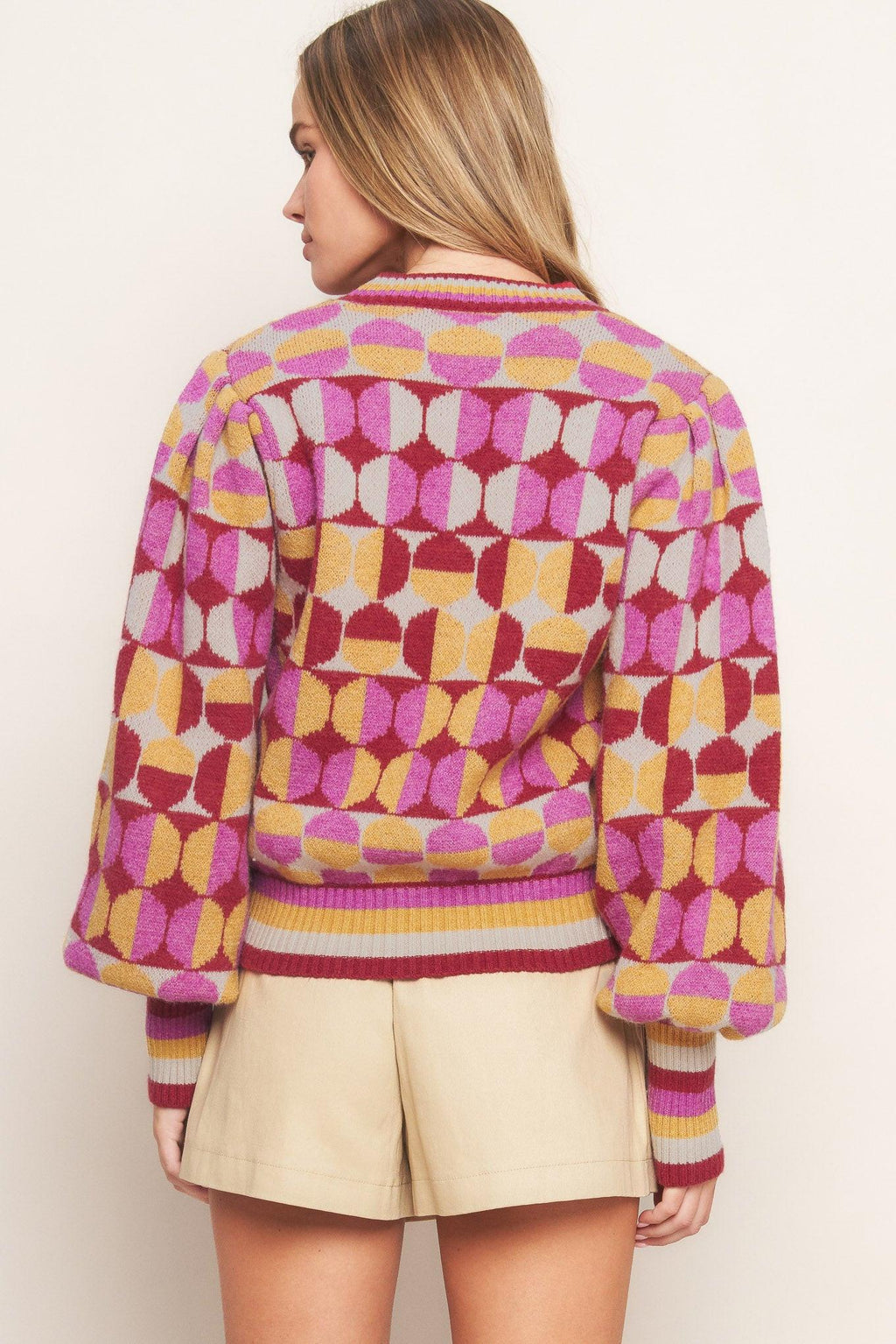CHEER YOU ON JACQUARD SWEATER TOP Flying Tomato