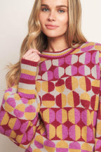 CHEER YOU ON JACQUARD SWEATER TOP Flying Tomato